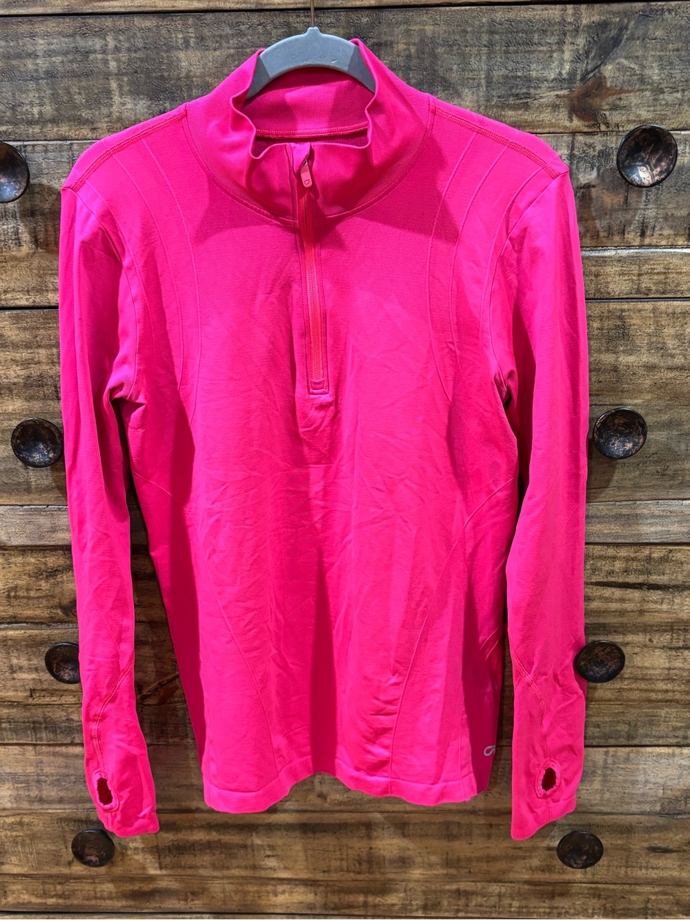 GapFit Bright Pink Quarter-Zip Pullover